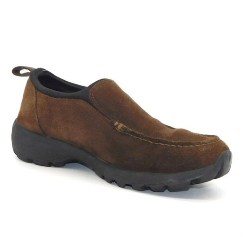 Lands End Brown Suede All Weather Slip-on Casual Loafer - Picture 10 of 10